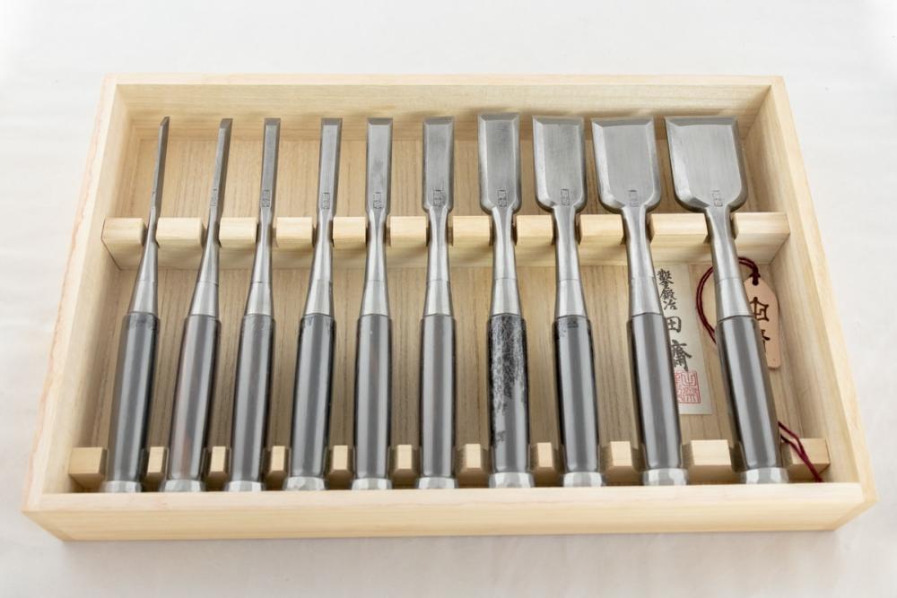 10 Pc Bench Chisel Set Migaki Finish Multi Hollow The Vault