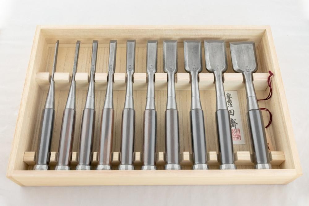 10 Pc Bench Chisel Set Migaki Finish Single Hollow The Vault